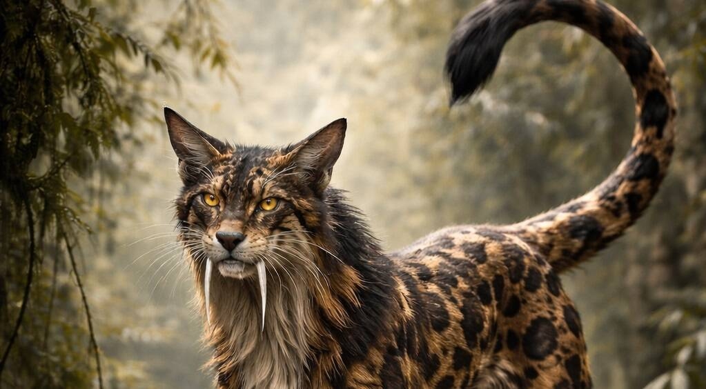 immafine di felino elaborato digitalmente